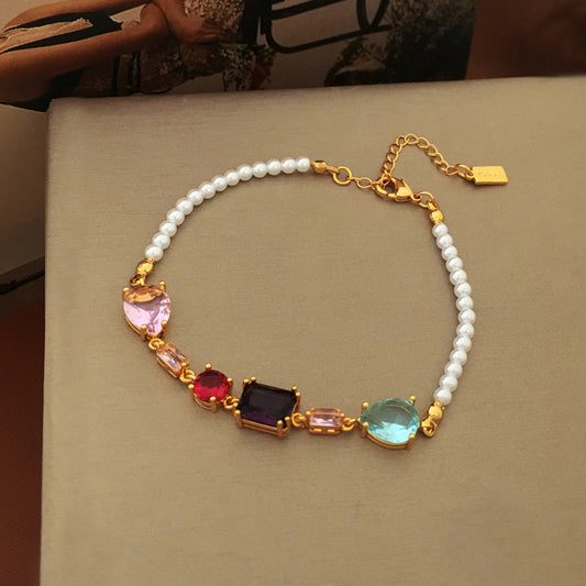 Jeweled Necklace and Bracelet Set