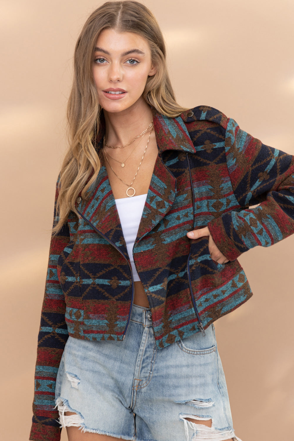 Aztec Western Collared Jacket