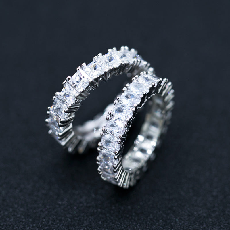 Silver Eternity Zircon Ring