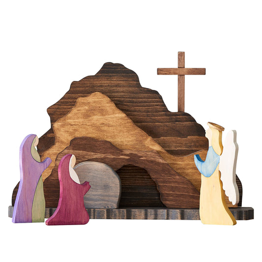Wooden Easter Scene