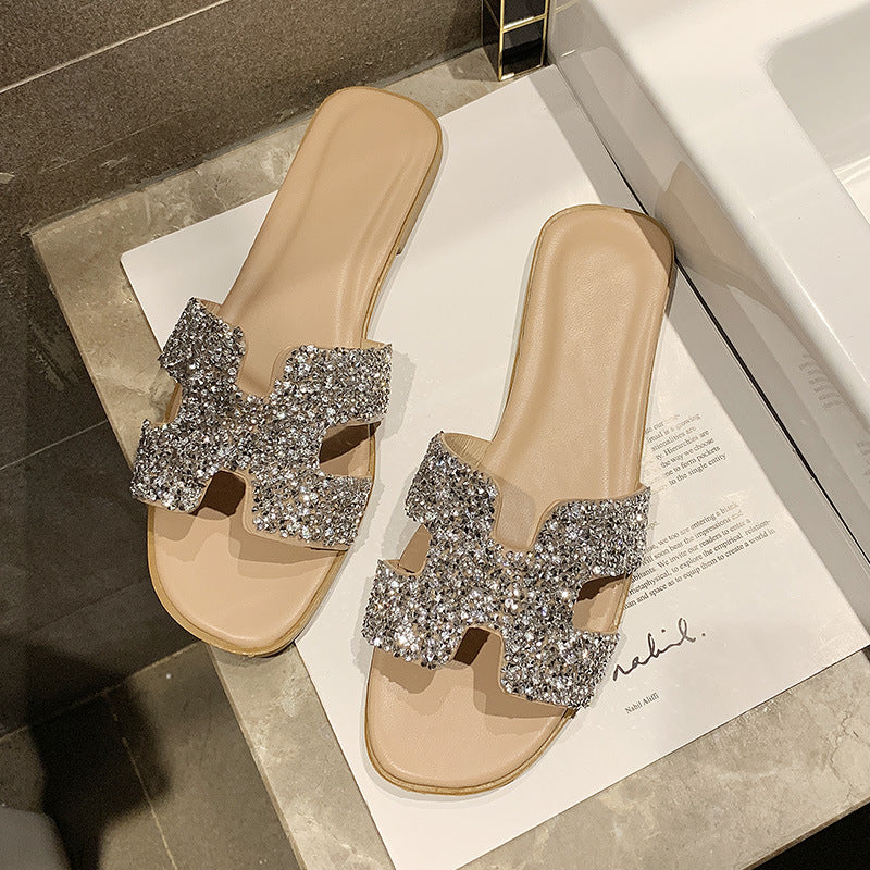 Sparkle Sequin Flat Sandal