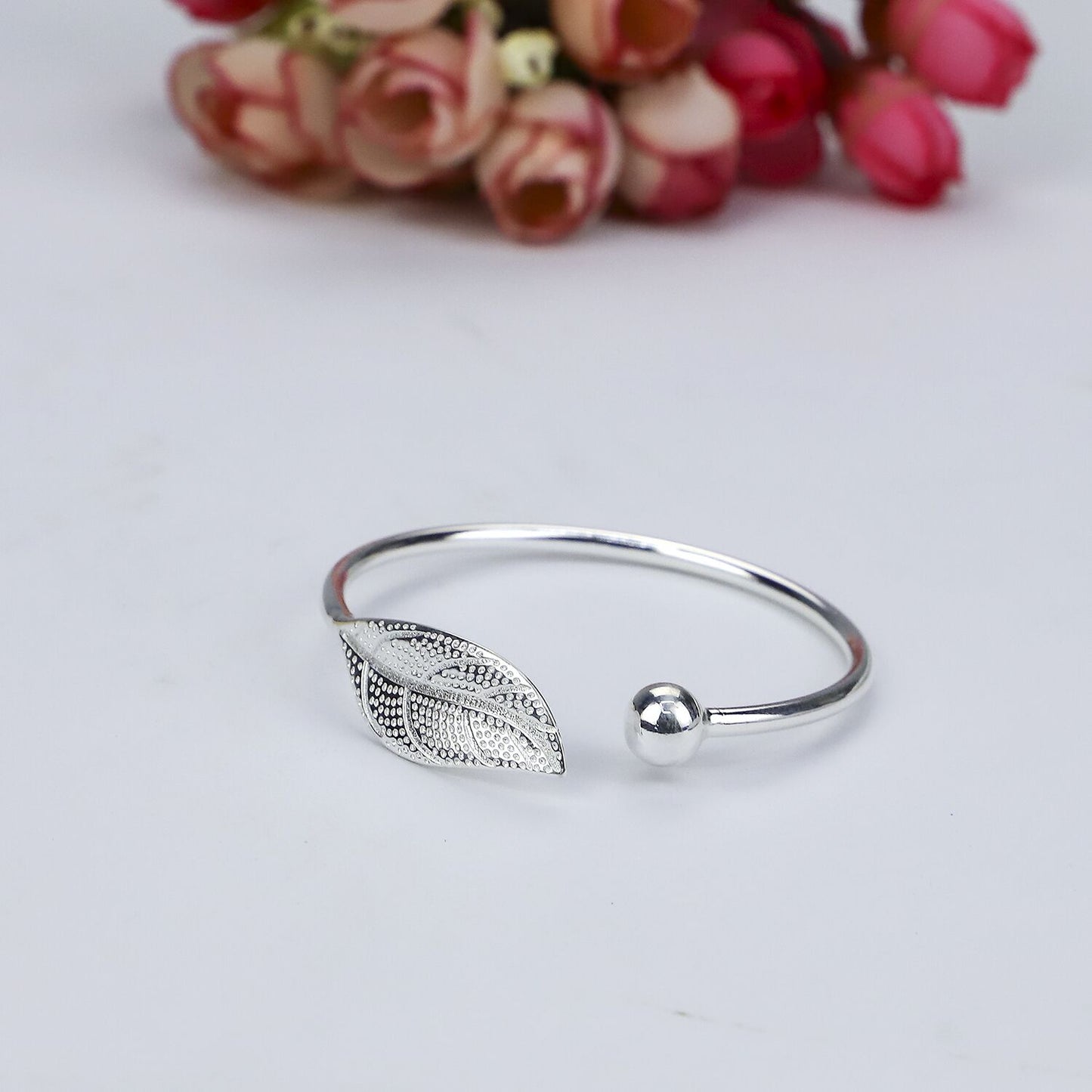 Silver Leaf Bracelet