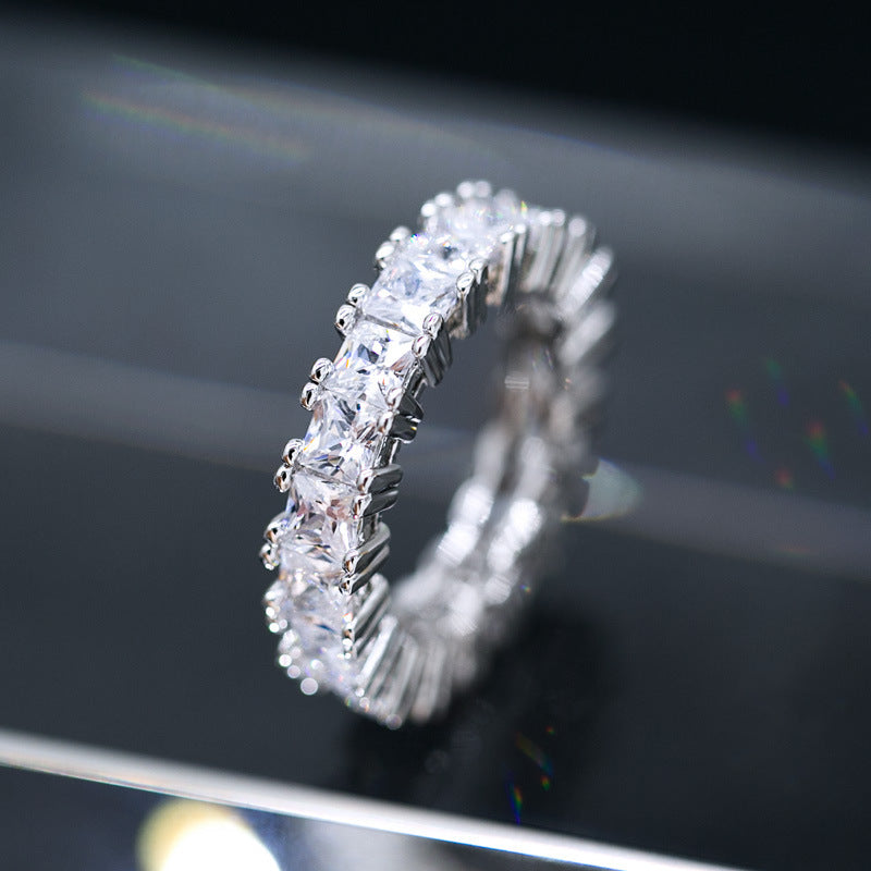 Silver Eternity Zircon Ring