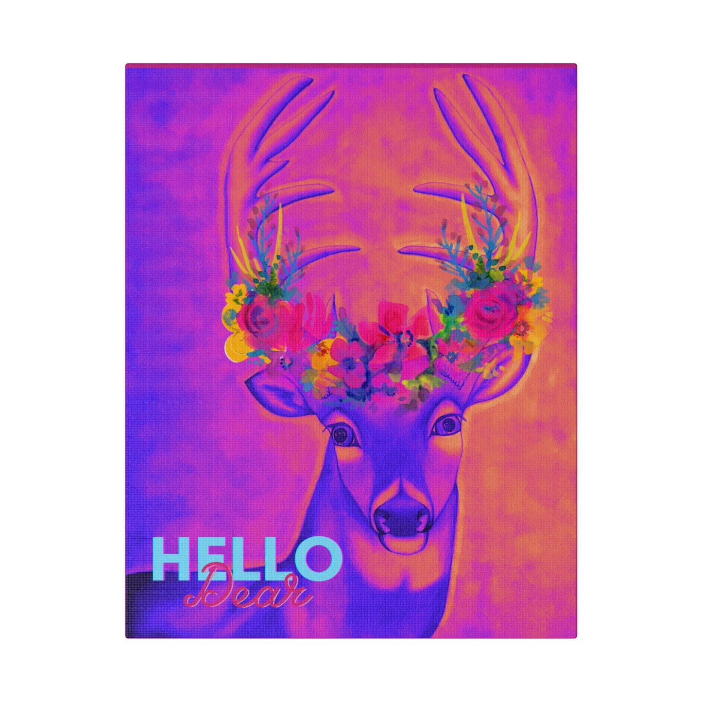 Hello Dear, Matte Canvas, Stretched, 0.75"