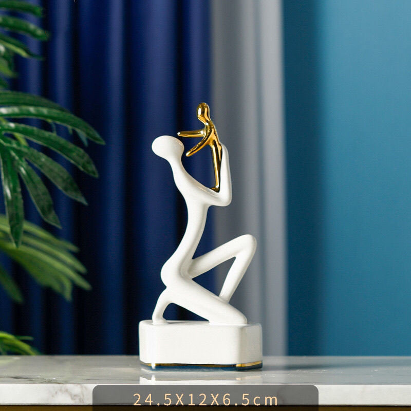 Abstract Family Bookend Sculpture