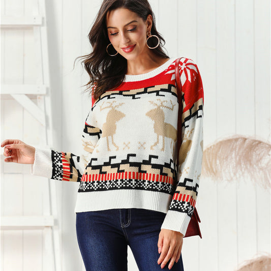 Christmas Reindeer Aztec Sweater