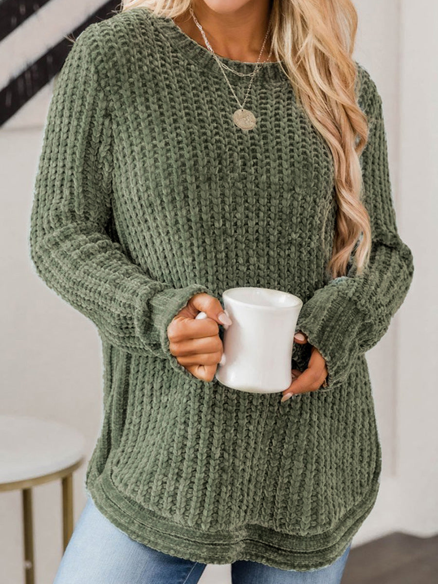 Cozy Olive Knit Sweater