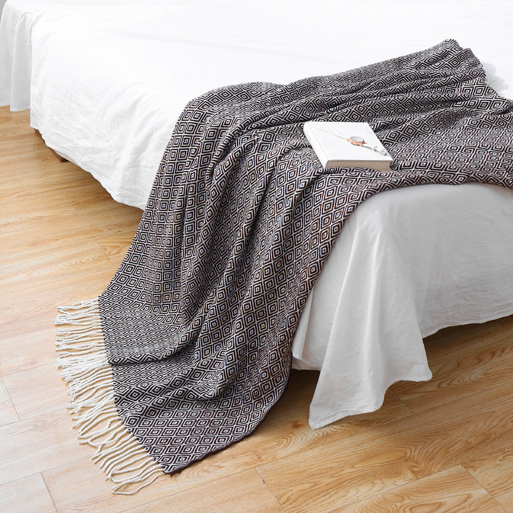 Woven Diamond Throw Blanket