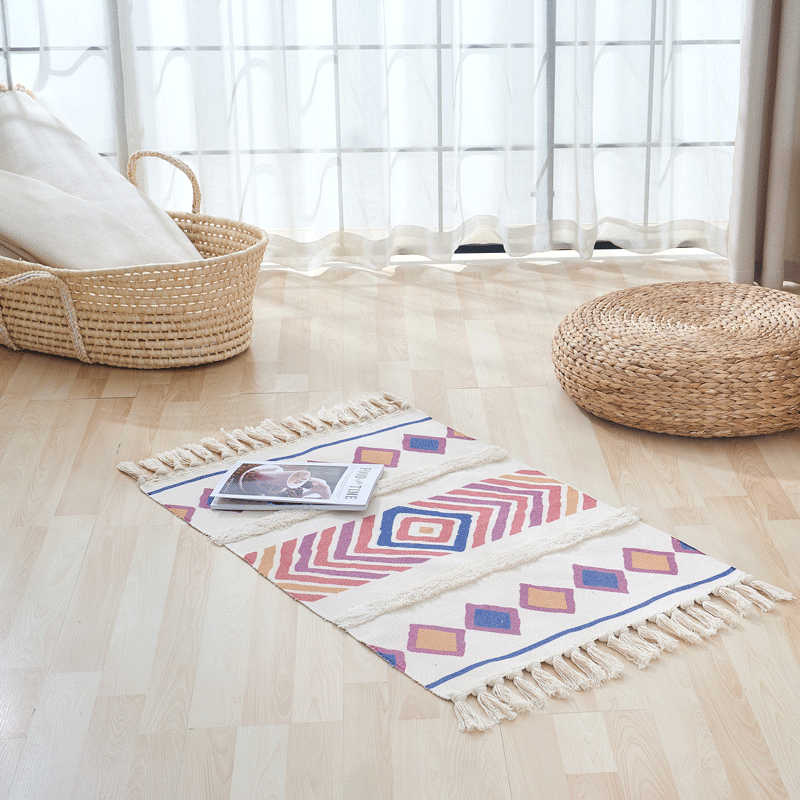 Boho Tufted Tassel Rug