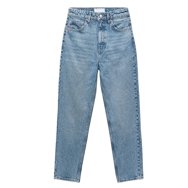 Straight Leg High Waist Jeans