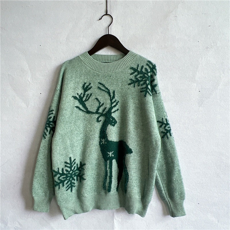 Christmas Reindeer Snowflake Winter Sweater