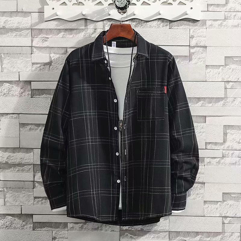 Men's Long Sleeve Button Down Plaid Shirt