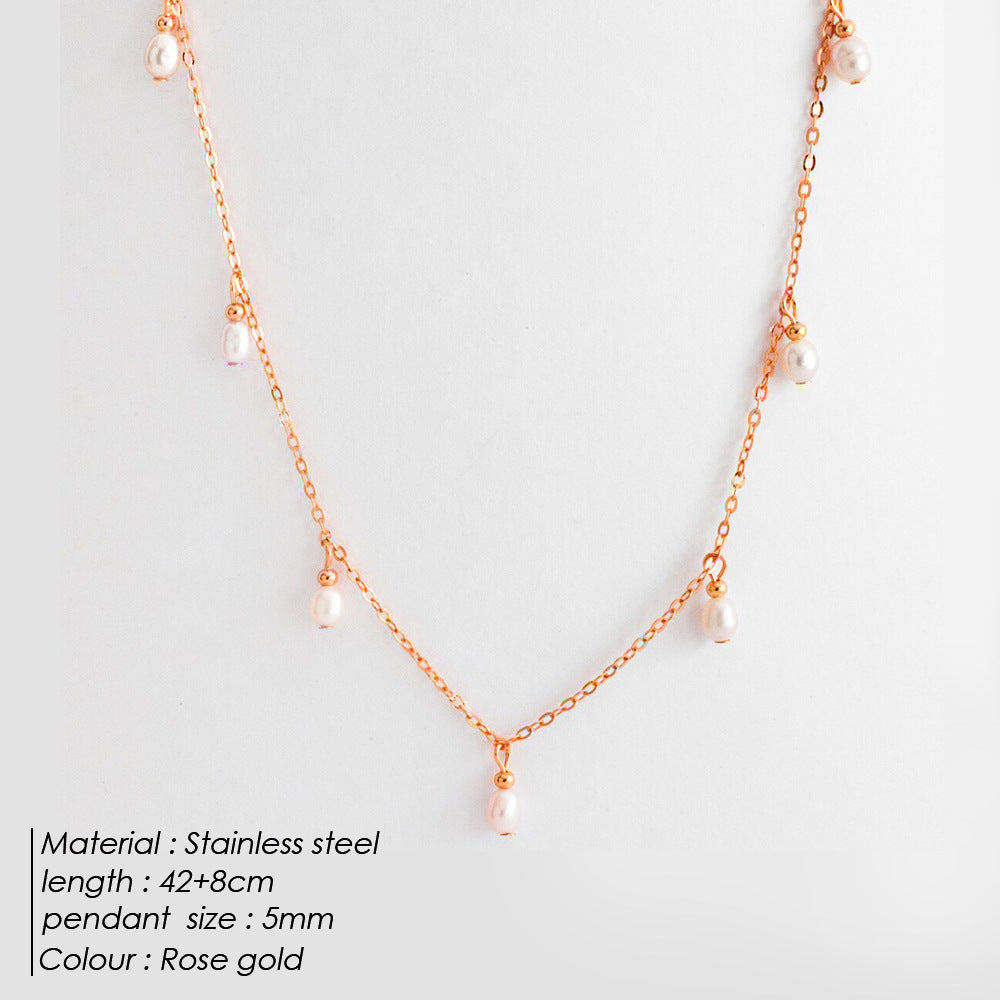 Teardrop Pearl Tassel Necklace
