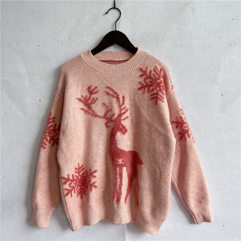 Christmas Reindeer Snowflake Winter Sweater