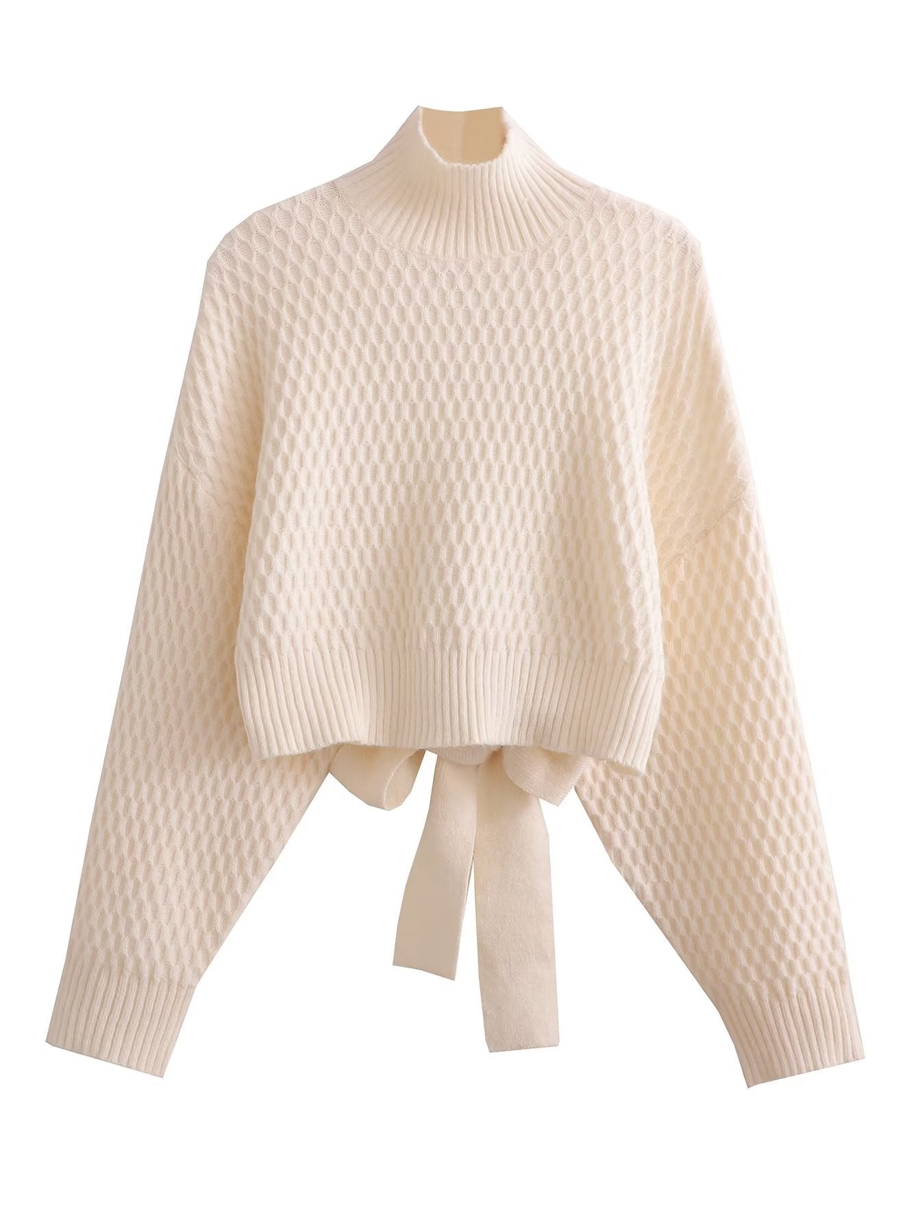 Ivory Hollow Back Sweater