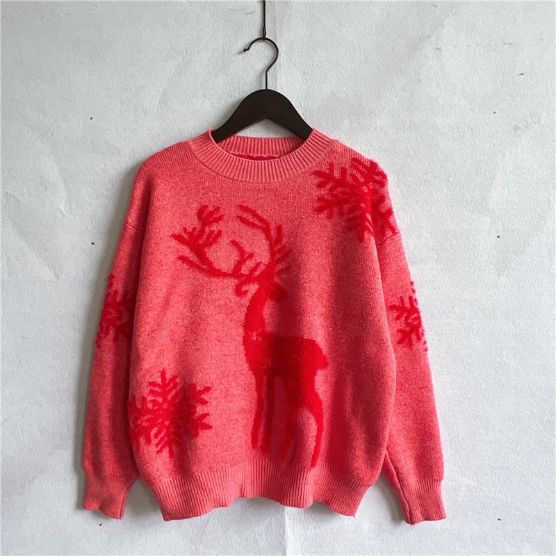 Christmas Reindeer Snowflake Winter Sweater