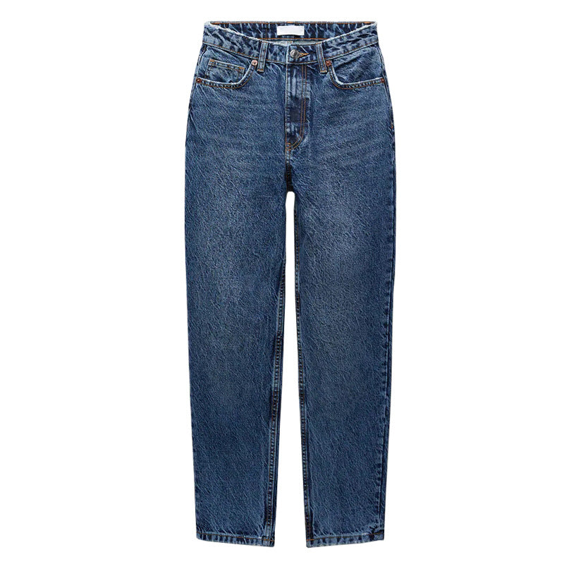 Straight Leg High Waist Jeans