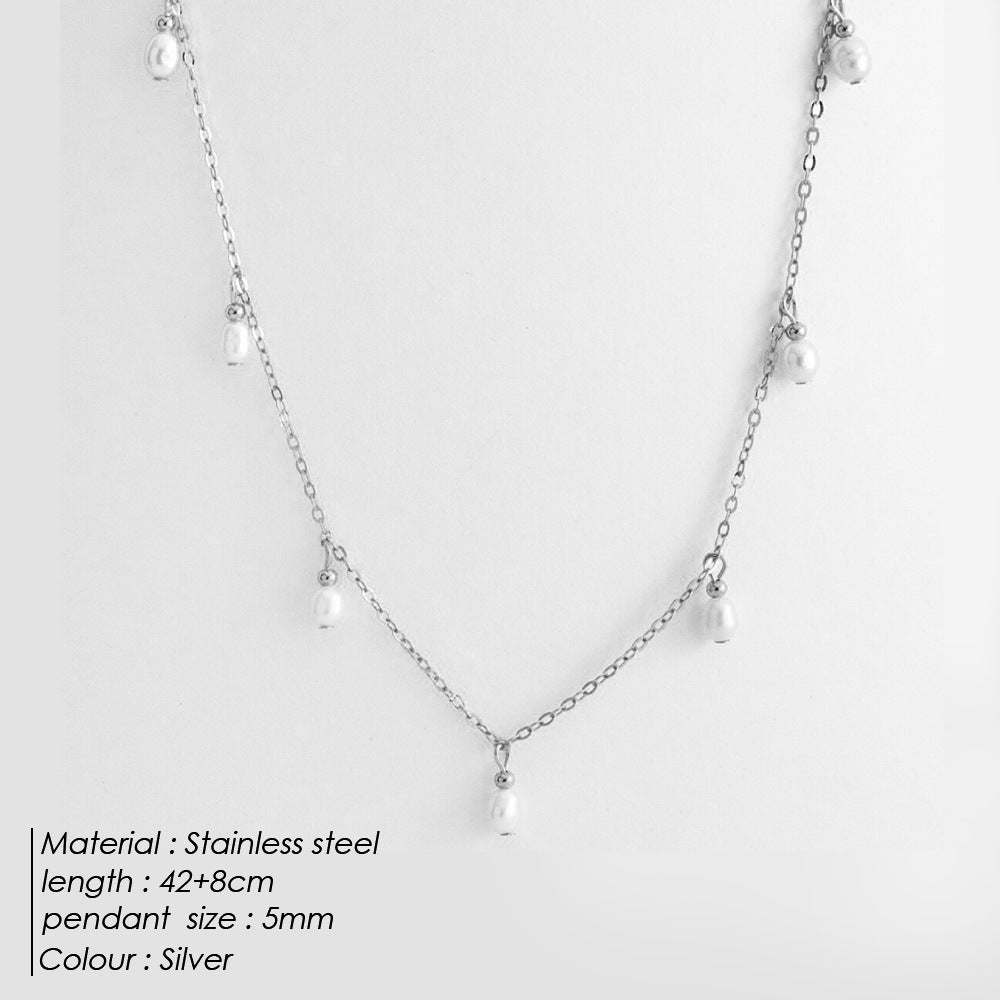 Teardrop Pearl Tassel Necklace