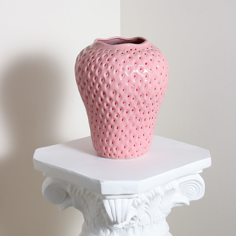 Ceramic Strawberry Vase