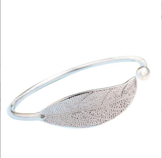 Silver Leaf Bracelet