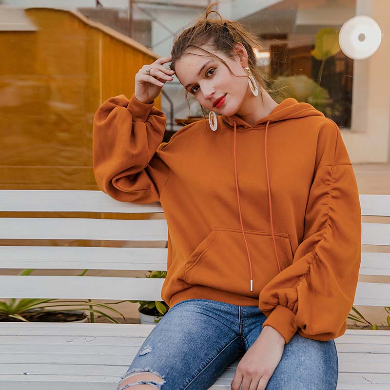 Pumpkin Lantern Sleeve Hoodie