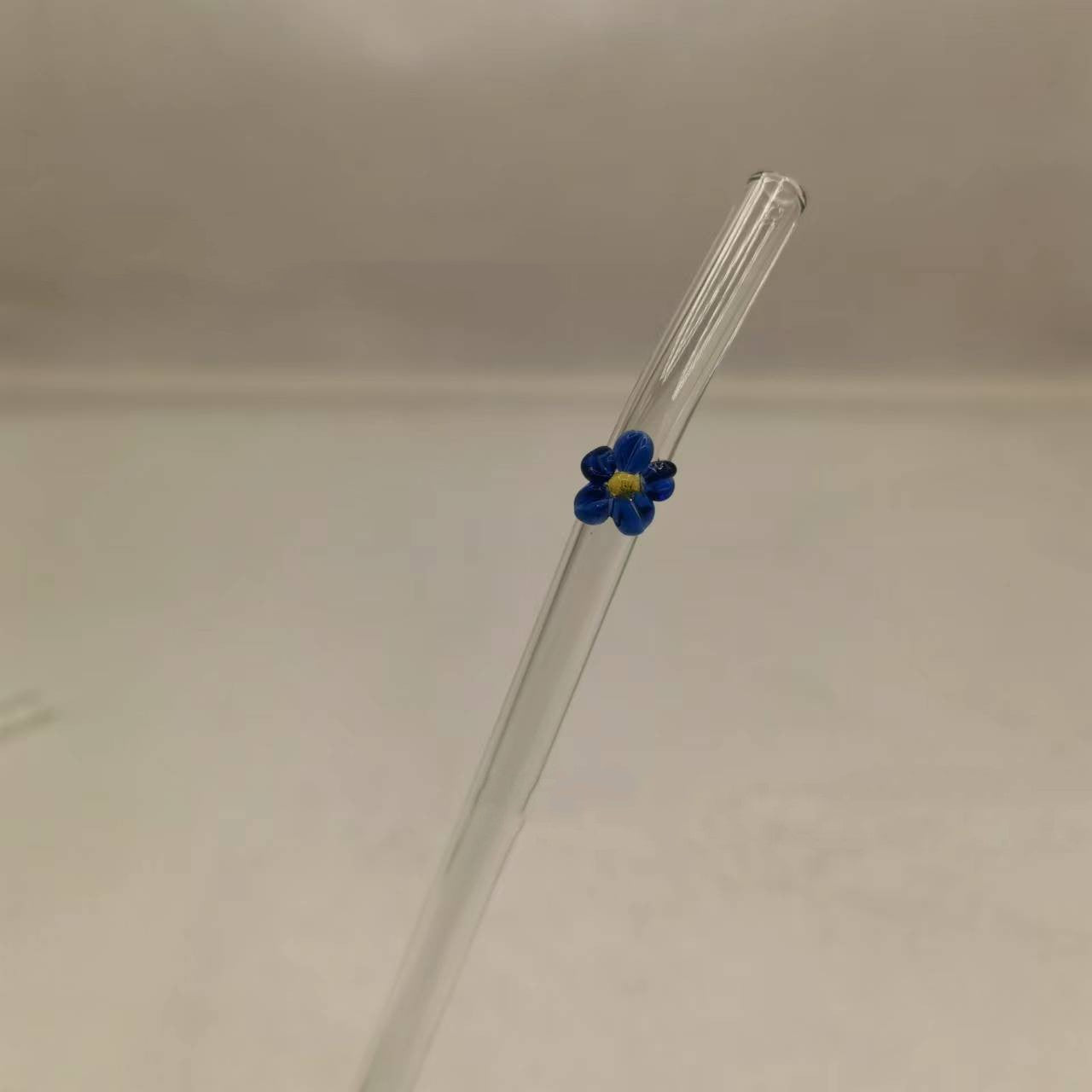 Glass Flower Straw