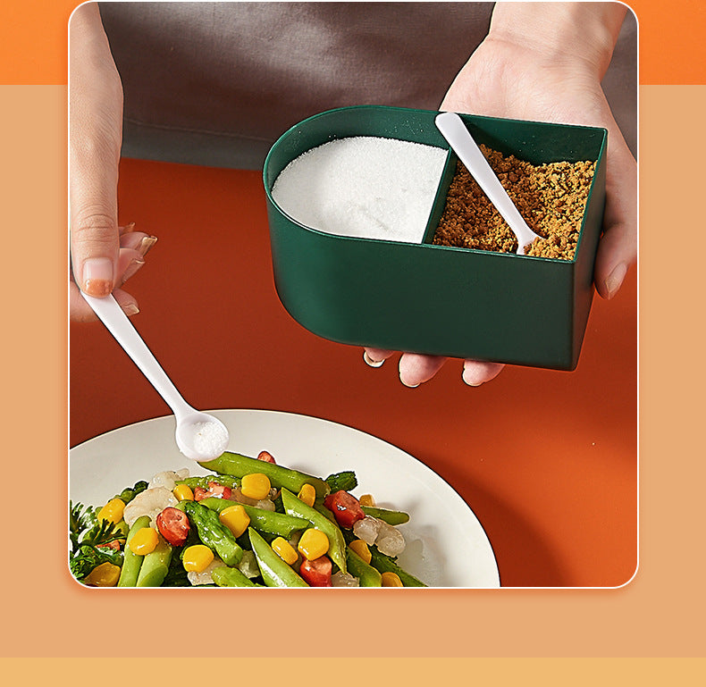 Seasoning Box Container Organizer with 4 Compartments