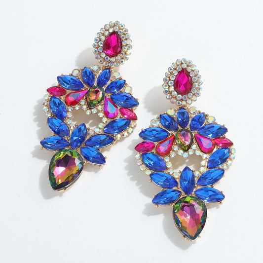 Jewel Encrusted Chandelier Earrings