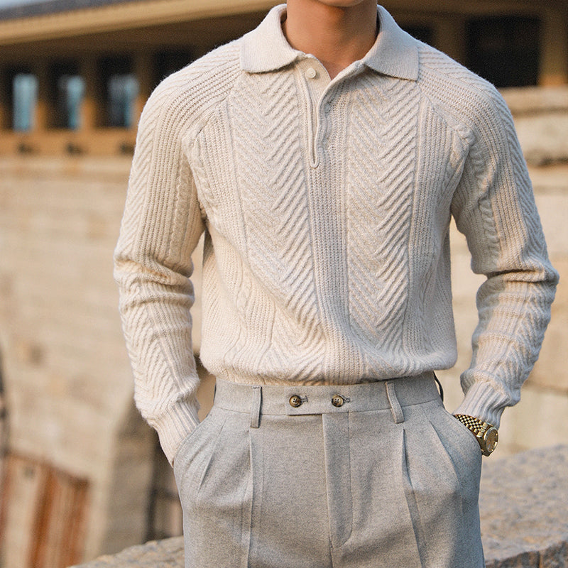 Men's Knit Button Sweater