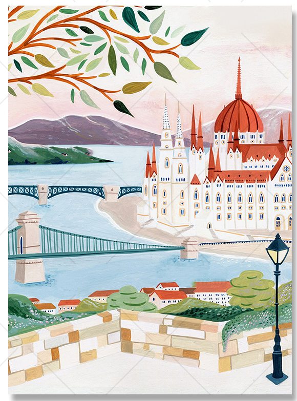 International Architecture Landscape on Canvas