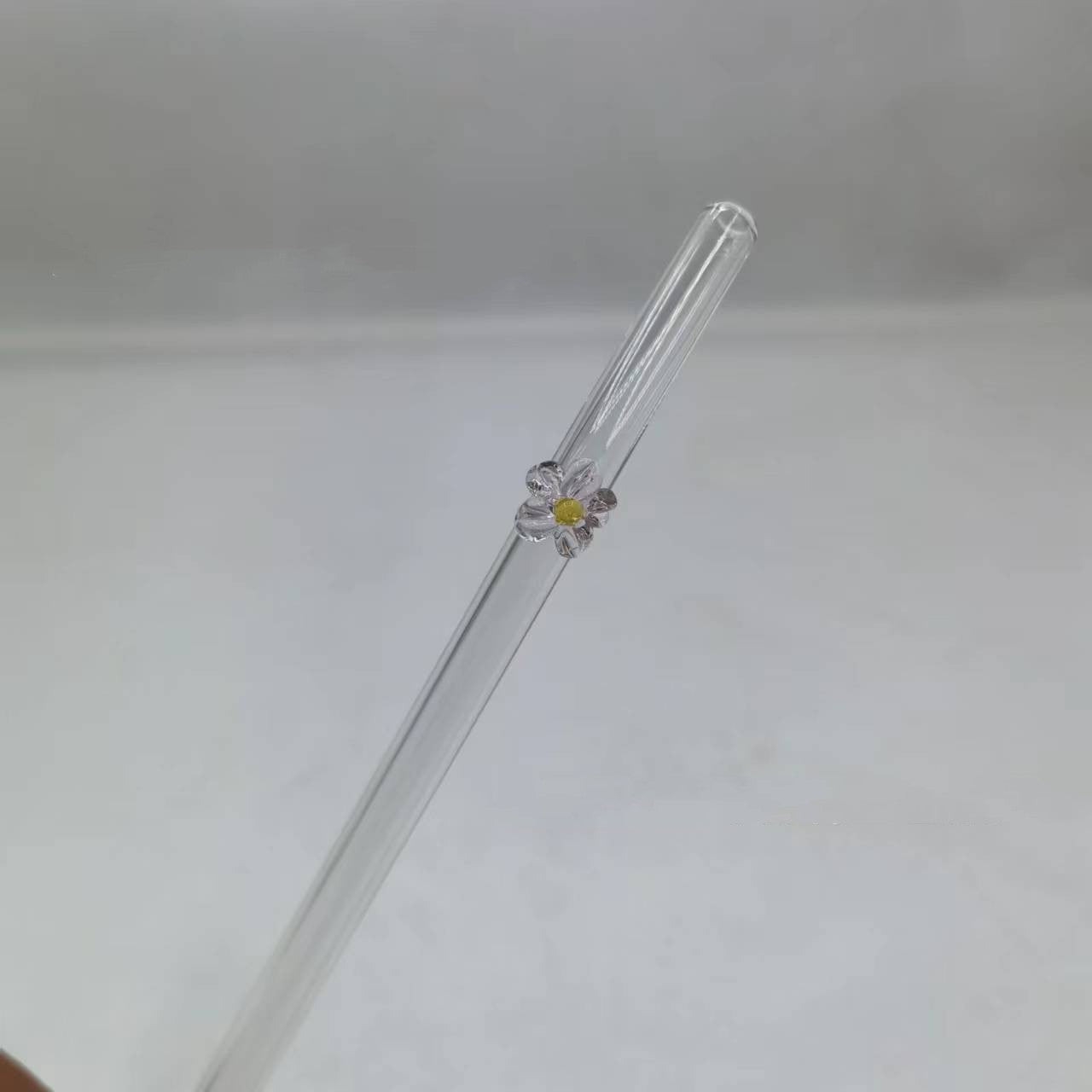 Glass Flower Straw