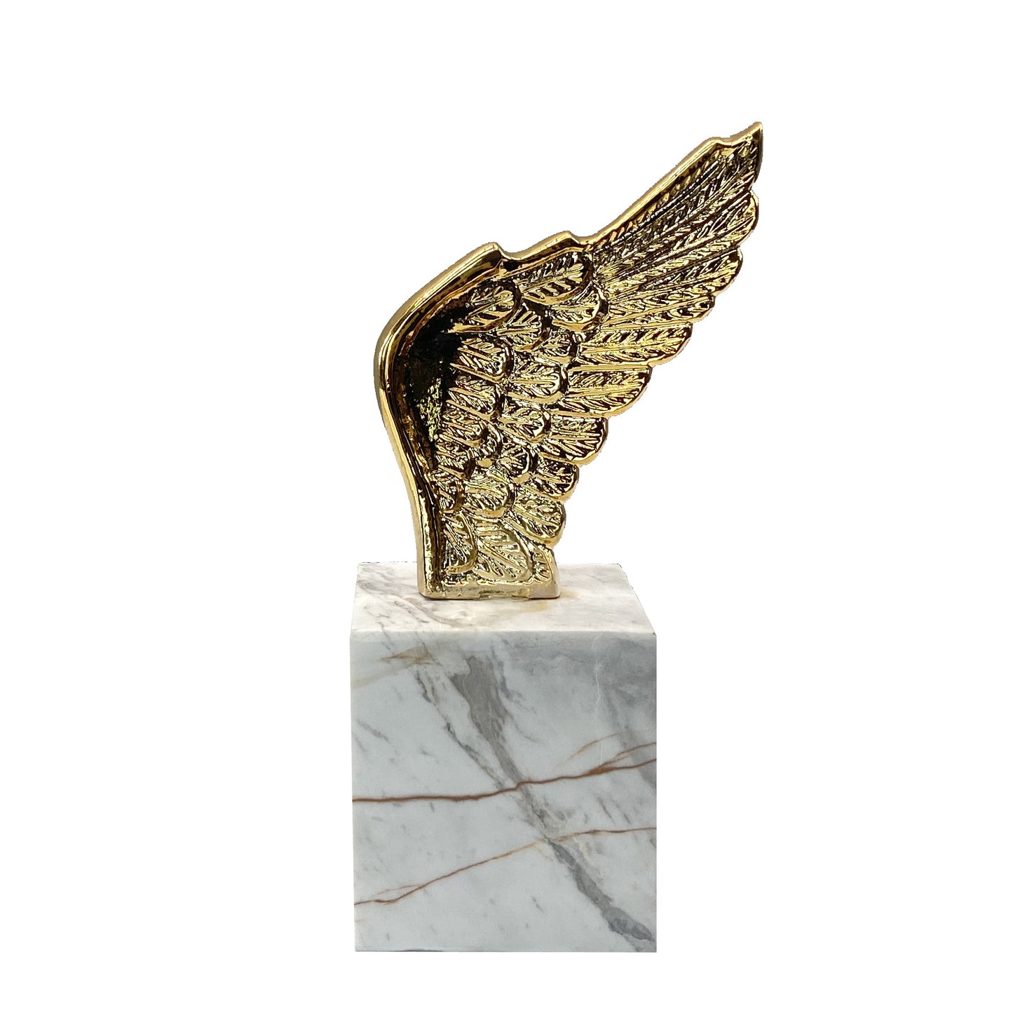 Gold Wing on Marble Bookend