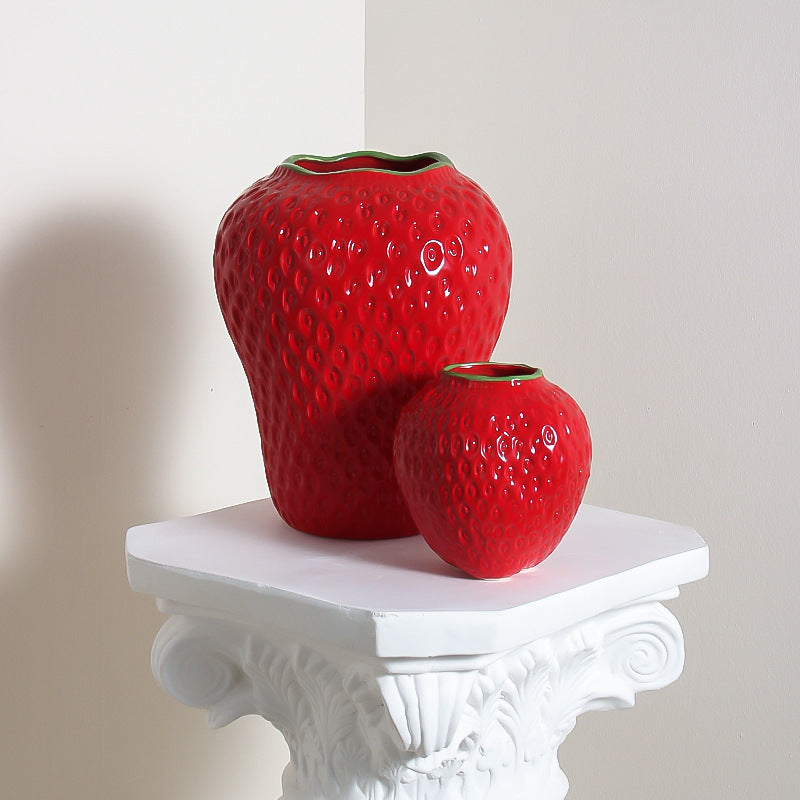 Ceramic Strawberry Vase