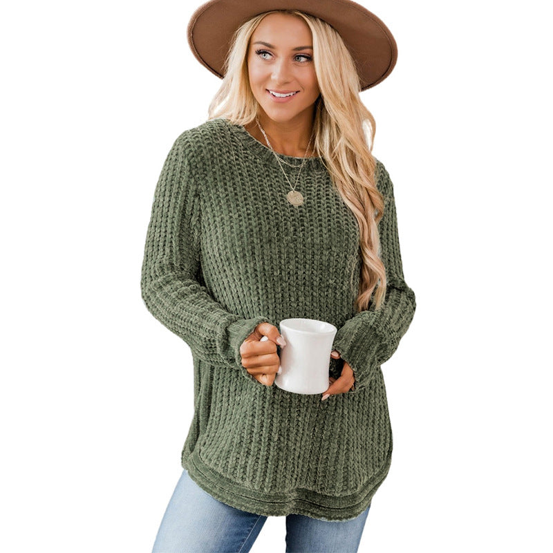 Cozy Olive Knit Sweater