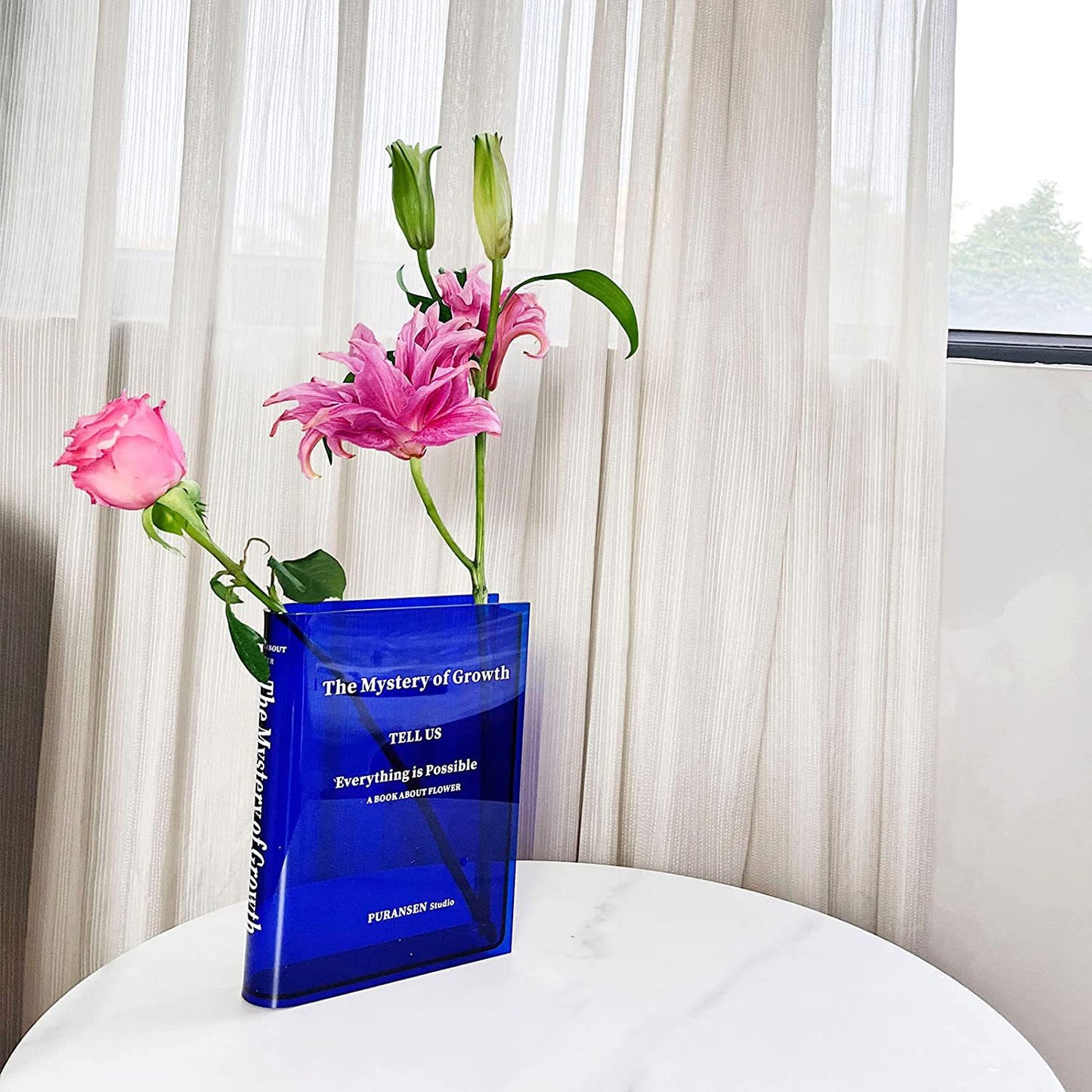 Transparent Book Flower Vase