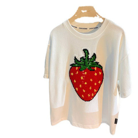 Sequin Strawberry T-shirt