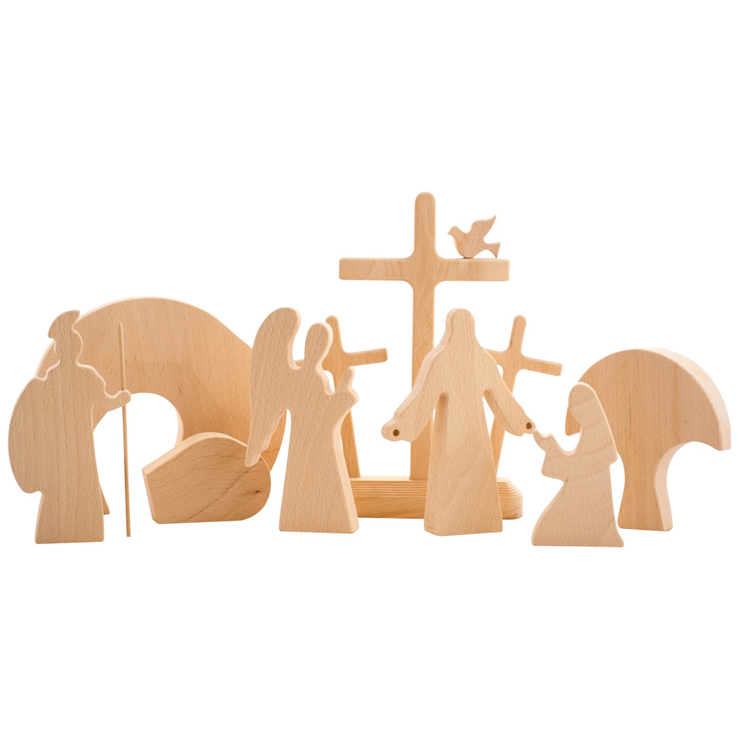 Wooden Easter Scene