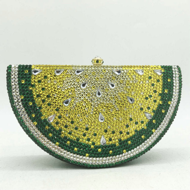 Rhinestone Watermelon Clutch Purse